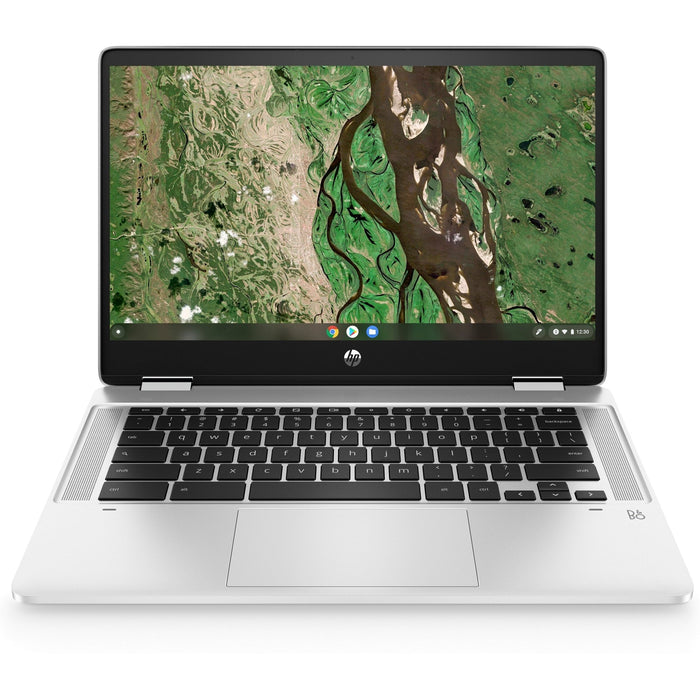 HP Chromebook x360 14" 2 in 1. Intel Pentium Silver, 64 GB eMMC, Silver 14b-cb0500na, 4J6G0EA#ABU, 196068793845 -Techedge