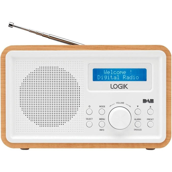 Logik LHDR23 Portable DAB+/FM Radio with Dual Alarm
