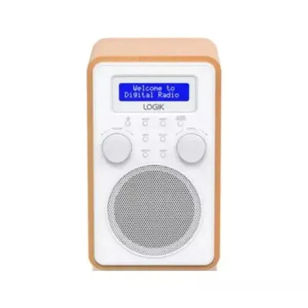 Logik L60DAB25 Portable DAB+/FM Radio - White & Woodgrain
