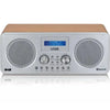 Logik Portable LCD Display DAB+ FM Bluetooth Aux-In Radio Silver/Wood L75DAB20