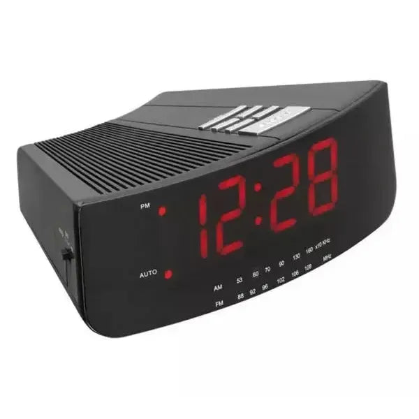 Logik FM/AM Digital Alarm Clock Radio LCRAN12 - Black