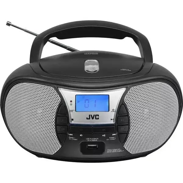 JVC RC-D222B FM & CD Boombox with Aux and USB