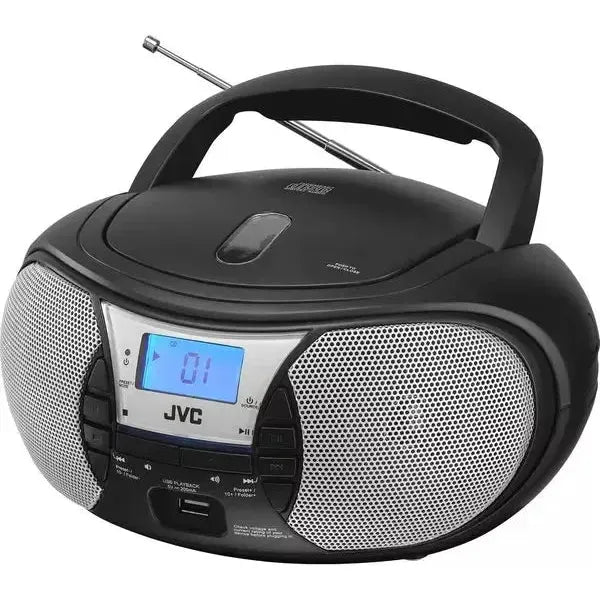 JVC RC-D222B FM & CD Boombox with Aux and USB