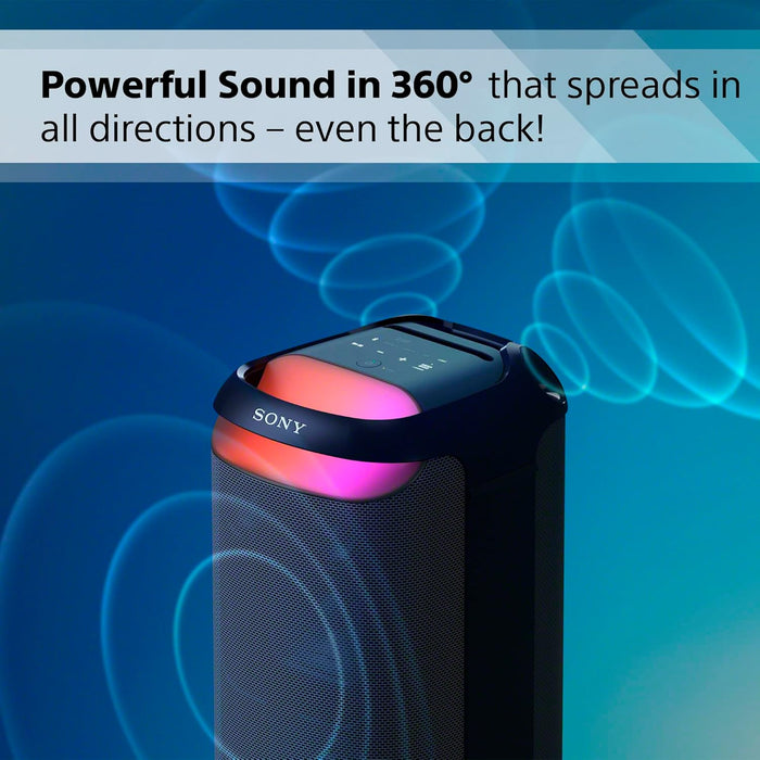 Sony SRS-XV800 - Wireless Party Speaker with Powerful 360° Sound and MEGA BASS - 25 hours Battery Life