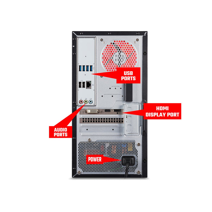 Acer Nitro N50-610 Gaming Desktop Computer - Intel Core i5-10400F - 8GB RAM  - 512GB SSD - NVIDIA GeForce GTX 1650 - Windows 10 Home 