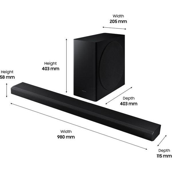 Samsung HW-Q800A Bluetooth Wi-Fi Cinematic Sound Bar with Dolby Atmos, DTS:X & Wireless Subwoofer, HW-Q800A, 8806092142428 -Techedge